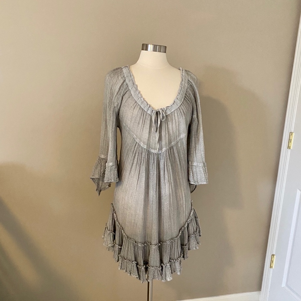Gray Linen Beach Cover - Size M